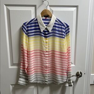 Vince Camuto women’s Multicolor Striped Button Down Shirt size medium M